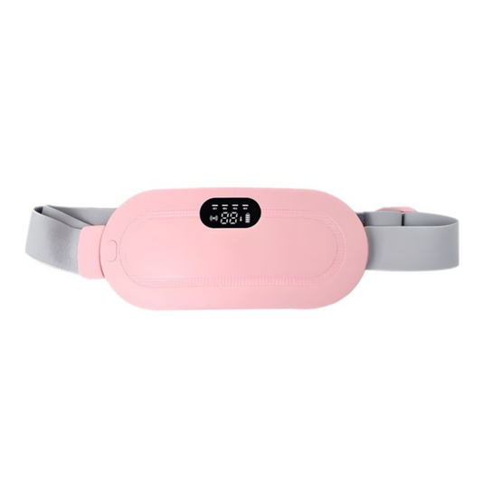 Cinturón térmico portátil con masaje para el alivio menstrual y lumbar inmediato.