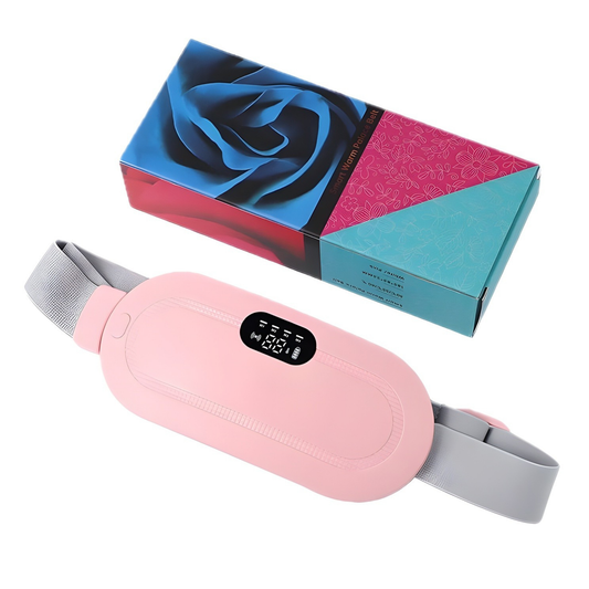 Cinturón térmico portátil con masaje para el alivio menstrual y lumbar inmediato.