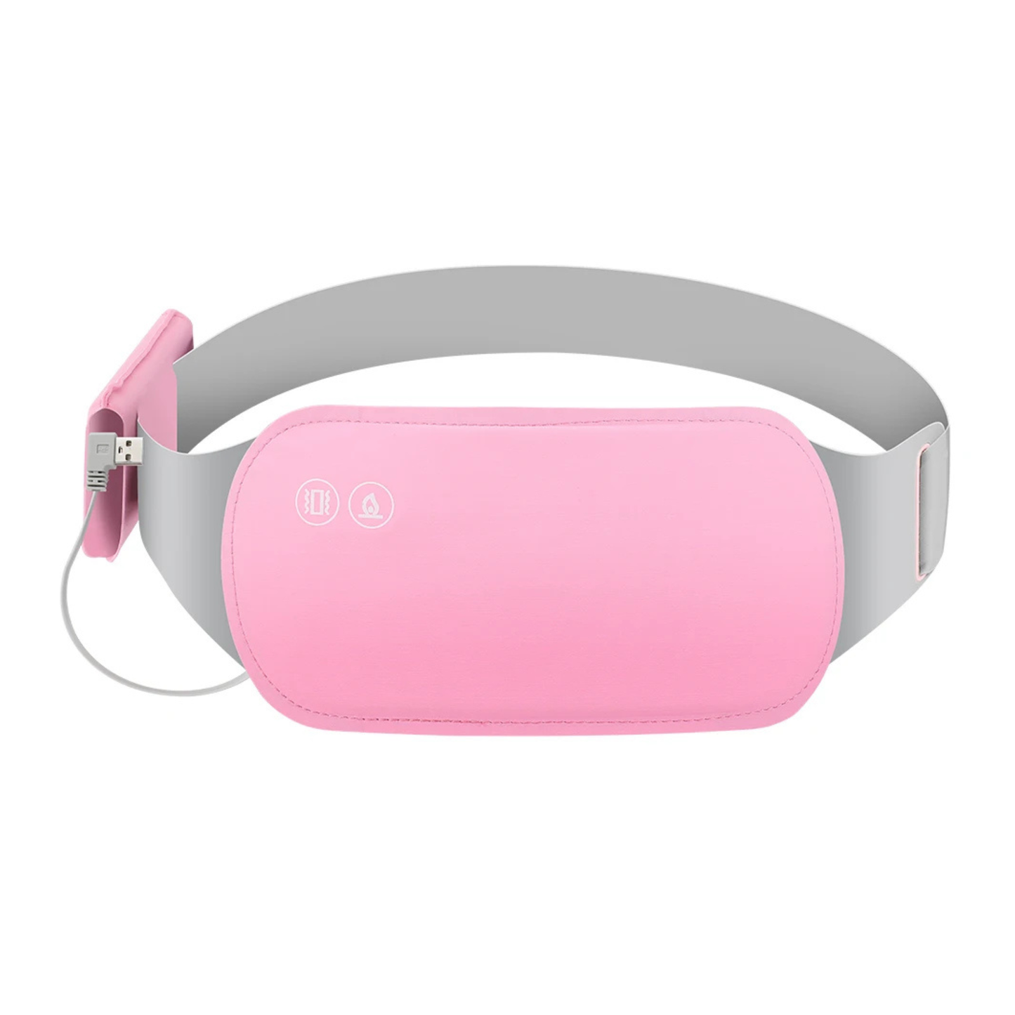 Cinturón térmico portátil con masaje para alivio menstrual y lumbar inmediato.